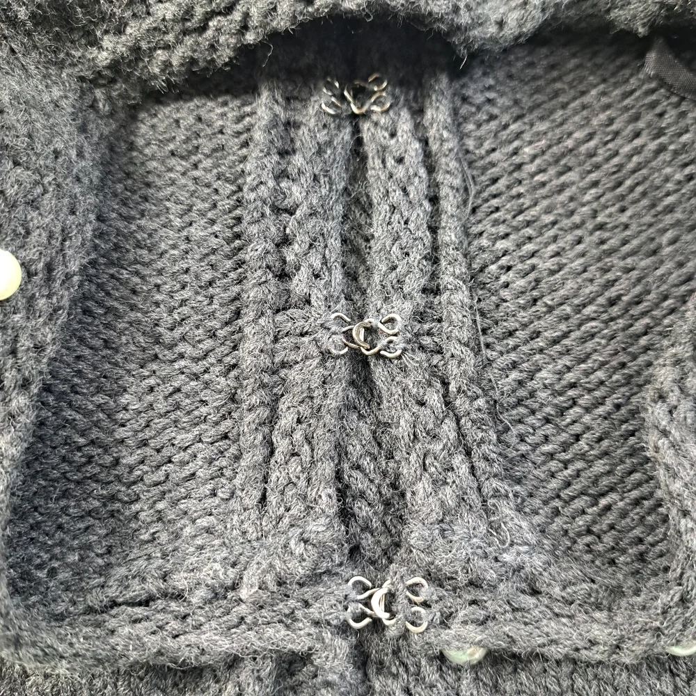 Nine West Women's Faux Pearls Embossed Charcoal Sweater/Cardigan Size 3X - Picture 6 of 15